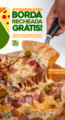 Toda terça tem borda recheada grátis